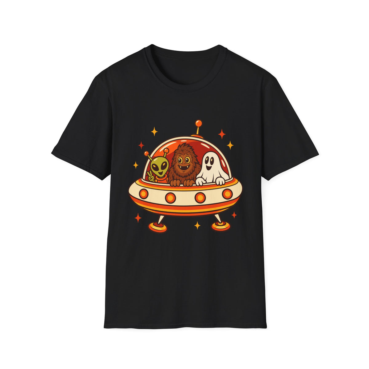 P.R.O.O.F. Team in the Flying Saucer T-Shirt | Vintage Paranormal Tee