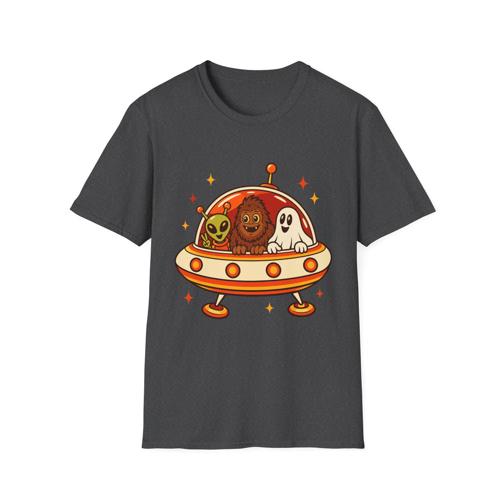 P.R.O.O.F.-Team im Fliegende-Untertasse-T-Shirt | Paranormales Vintage-Shirt