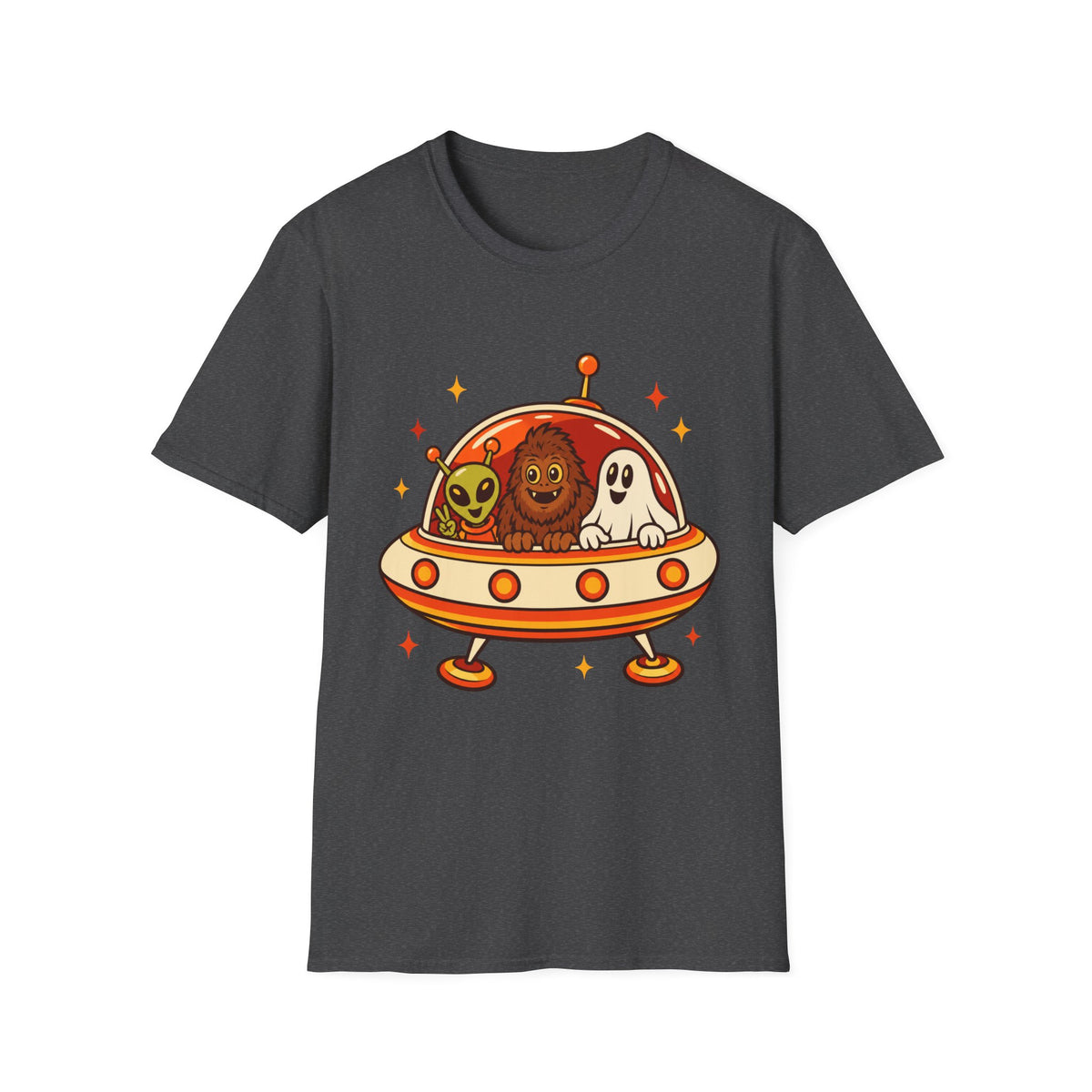 P.R.O.O.F. Team in the Flying Saucer T-Shirt | Vintage Paranormal Tee