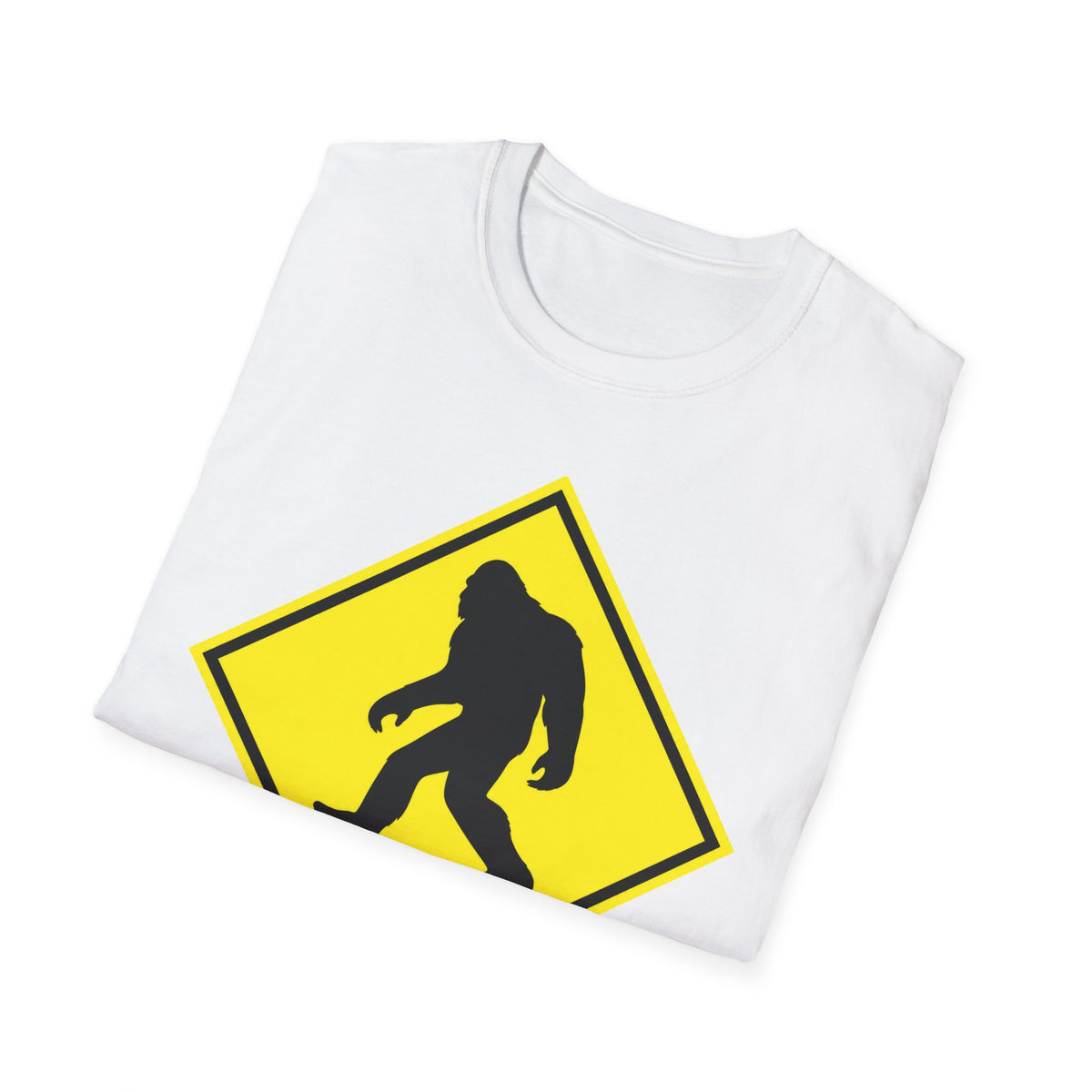 Bigfoot Crossing T‑Shirt ︱ Retro Warning Sign Tee