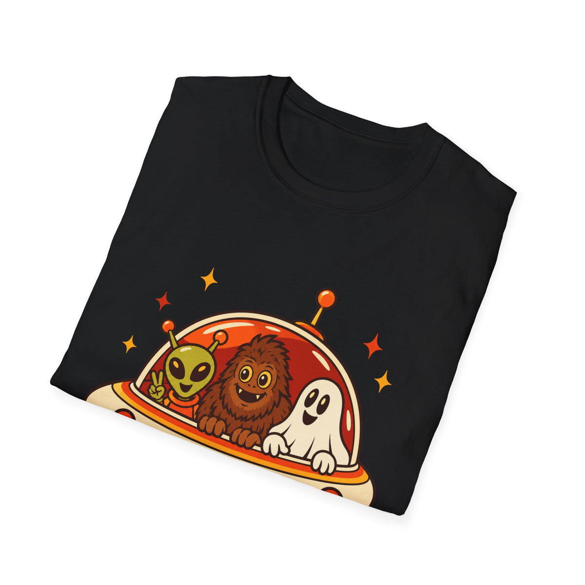 P.R.O.O.F. Team in the Flying Saucer T-Shirt | Vintage Paranormal Tee