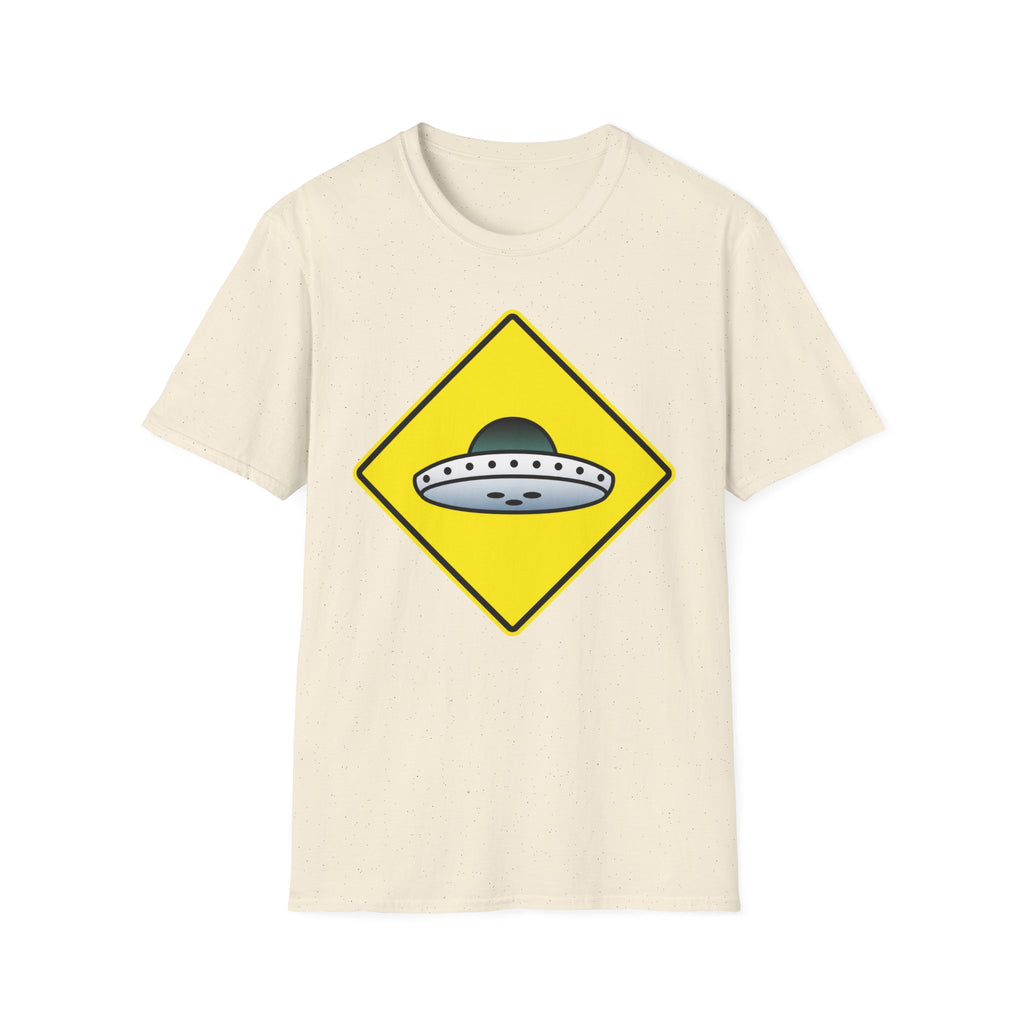 UFO Crossing T‑Shirt ︱ Retro Warning Sign Alien UFO Tee