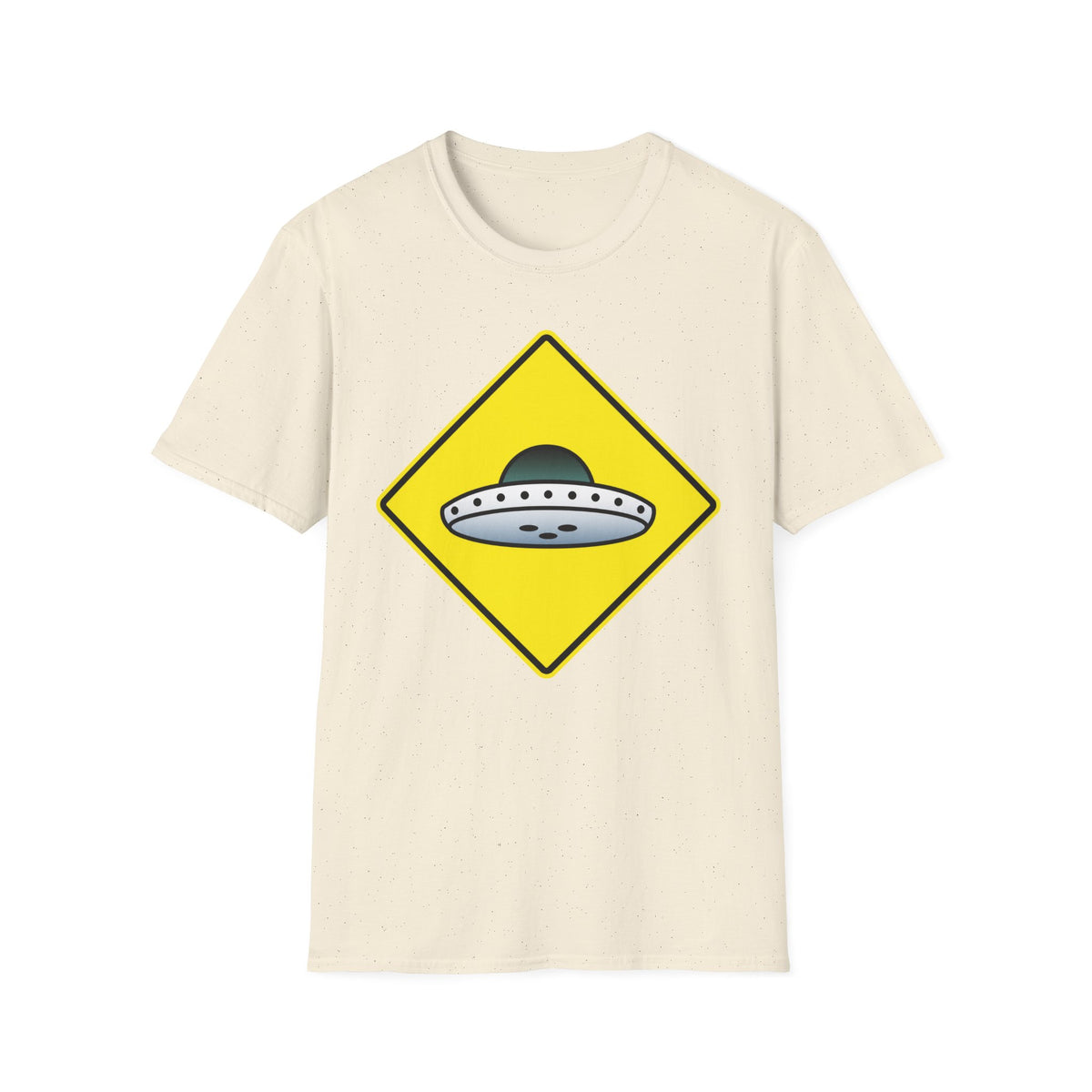 UFO Crossing T‑Shirt ︱ Retro Warning Sign Alien UFO Tee