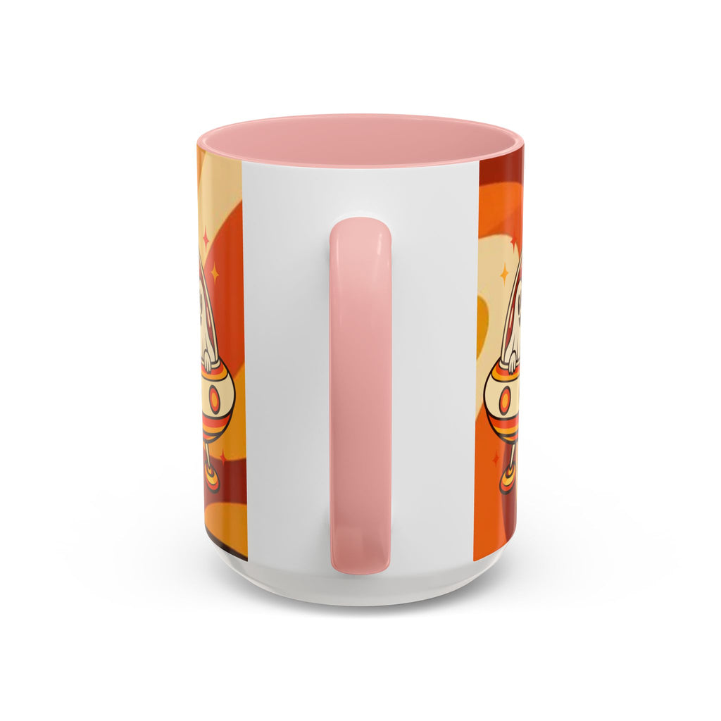 Retro Alien Friends Coffee Mug — Cute UFO, Alien, Bigfoot & Ghost Accent Mug (11/15oz)