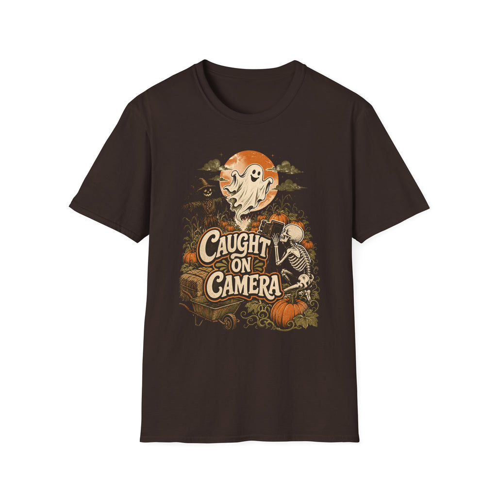 Caught on Camera Vintage T-Shirt ︱ Ghost & Skeleton Vintage Pumpkin Tee