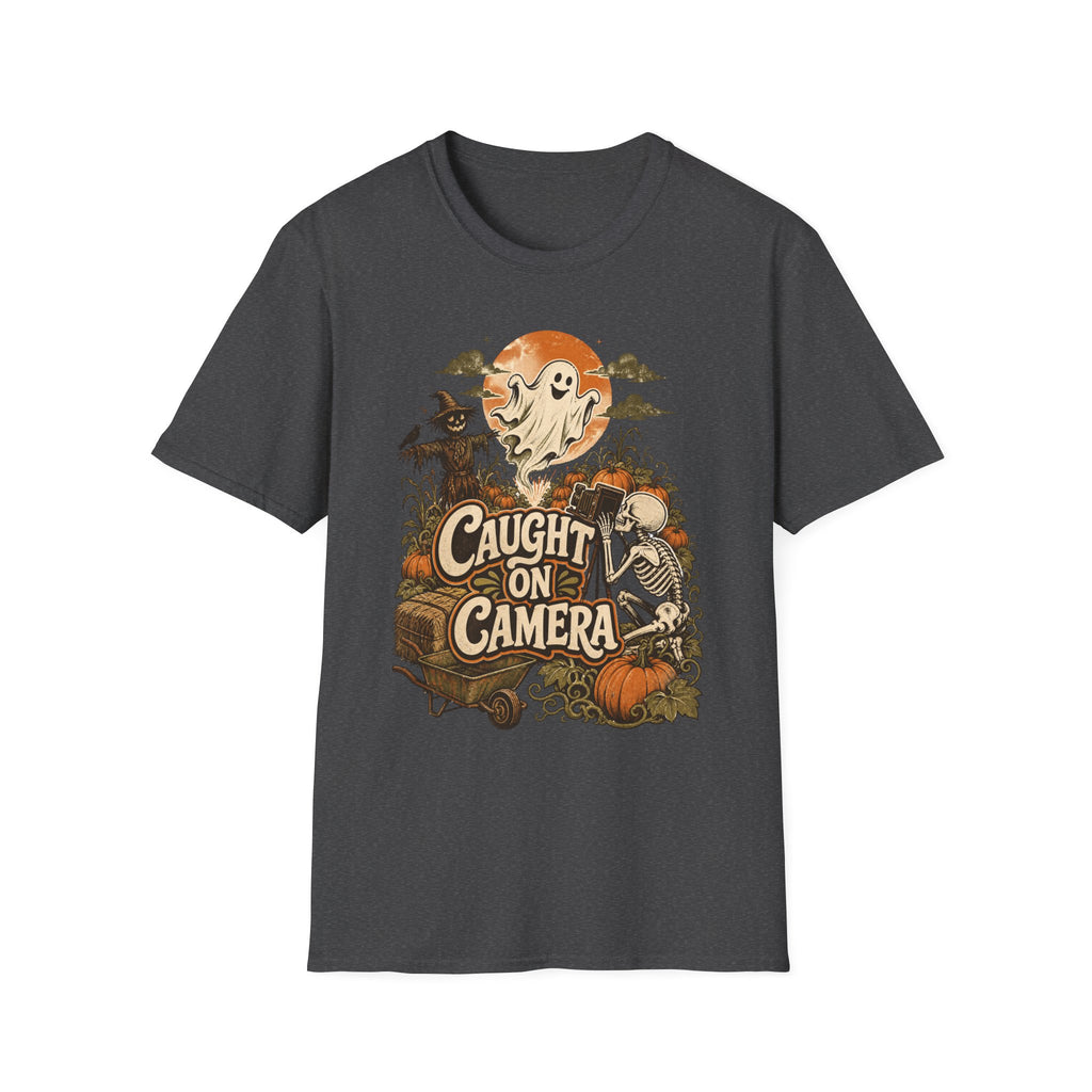 Caught on Camera Vintage T-Shirt ︱ Ghost & Skeleton Vintage Pumpkin Tee
