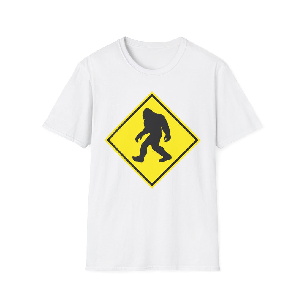 Bigfoot Crossing T‑Shirt ︱ Retro Warning Sign Tee