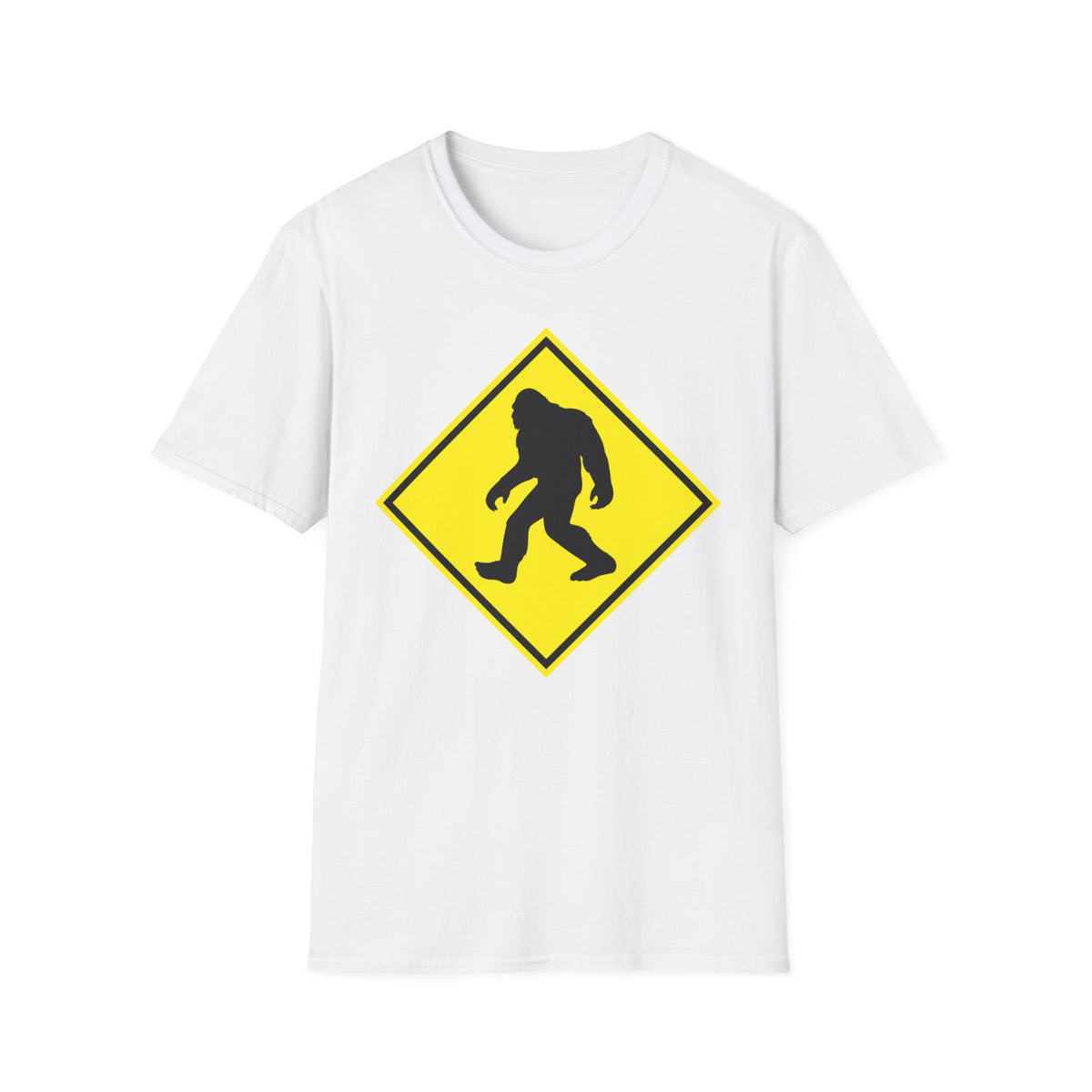 Bigfoot Crossing T‑Shirt ︱ Retro Warning Sign Tee
