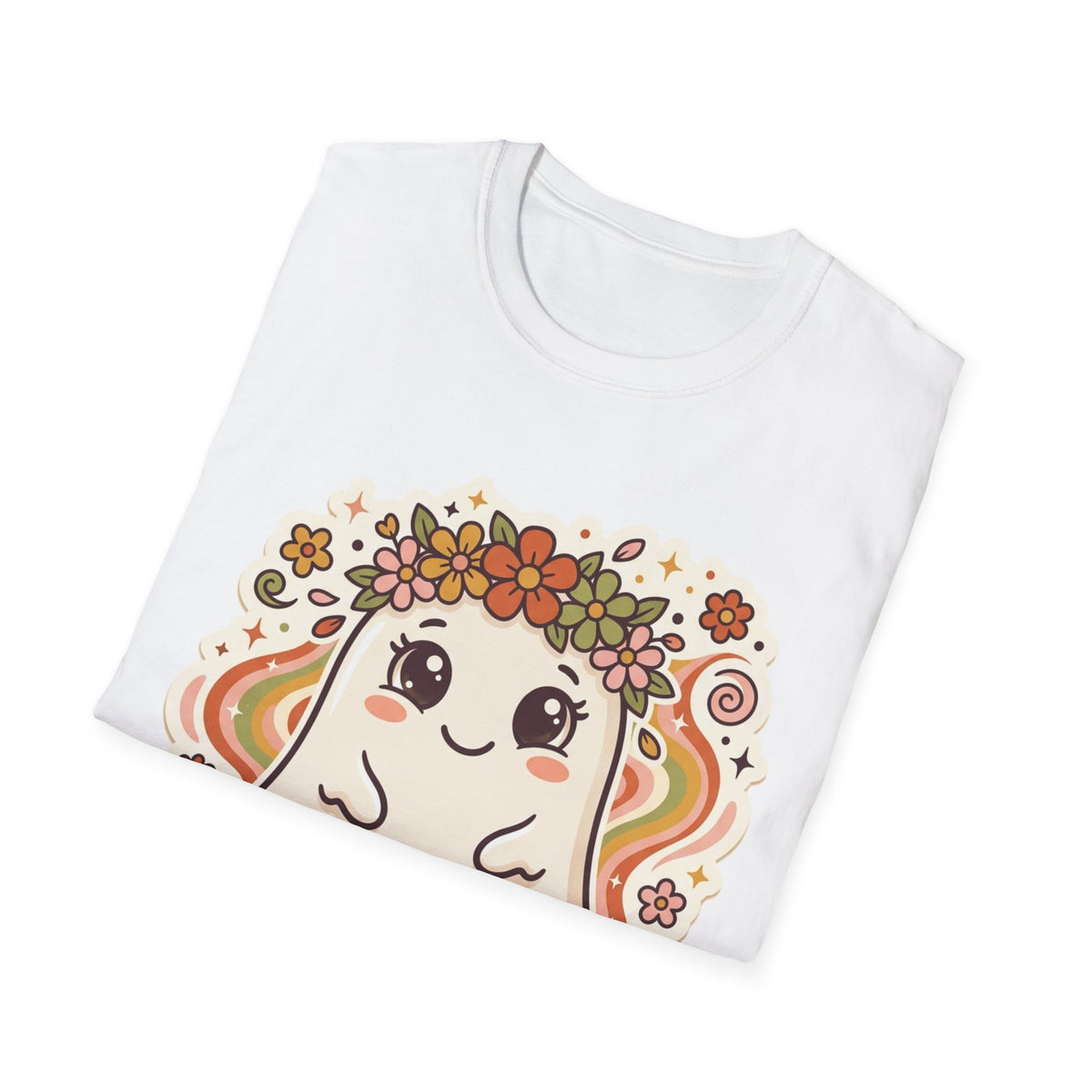 Flower Hippie Ghost ︱ Floral Flower Crown Kawaii Spirit Shirt