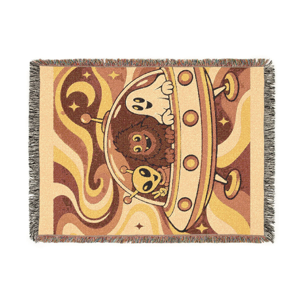 Woven Blanket — Retro UFO P.R.O.O.F. Throw Blanket