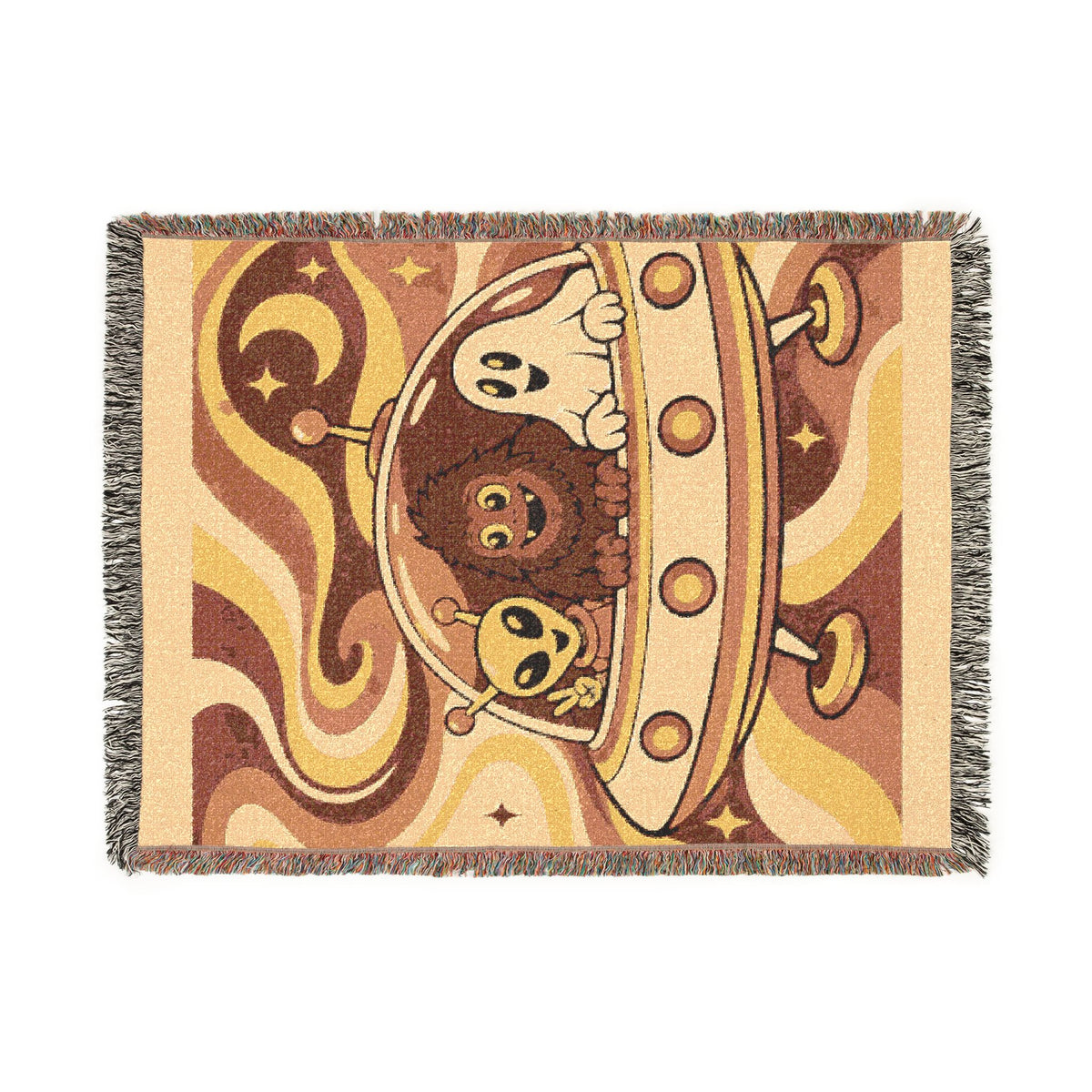 Woven Blanket — Retro UFO P.R.O.O.F. Throw Blanket