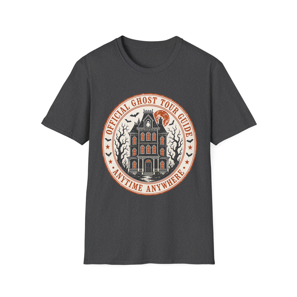 Retro Haunted Tour Guide Badge T-Shirt — Retro badge with Manor Design