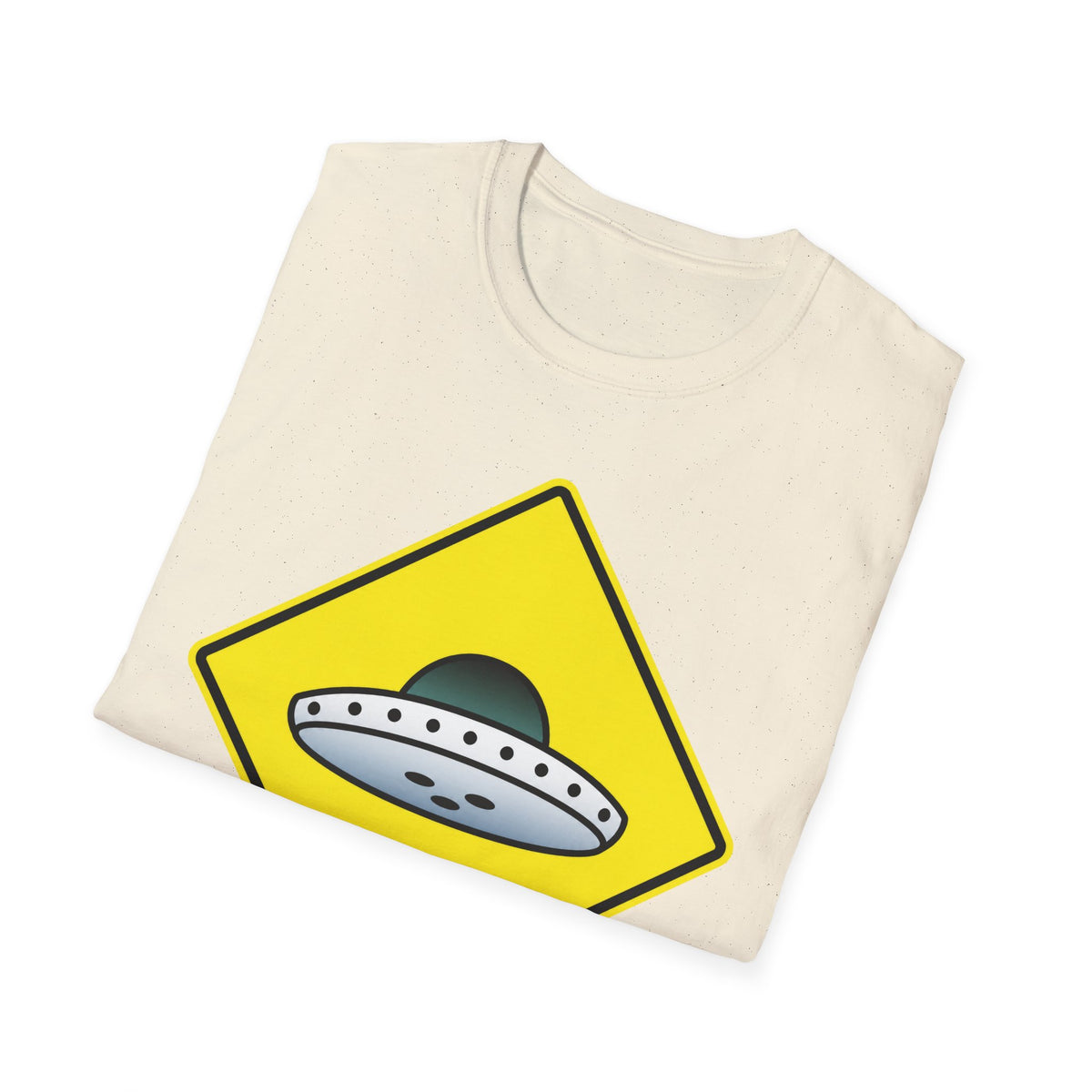 UFO Crossing T‑Shirt ︱ Retro Warning Sign Alien UFO Tee