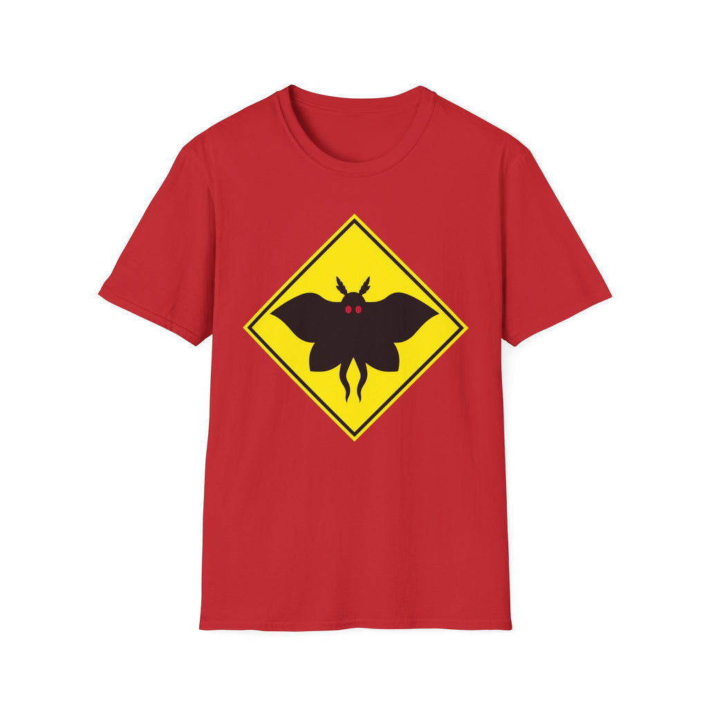 Mothman Crossing  T-Shirt ︱ Retro Yellow Warning Sign Tee
