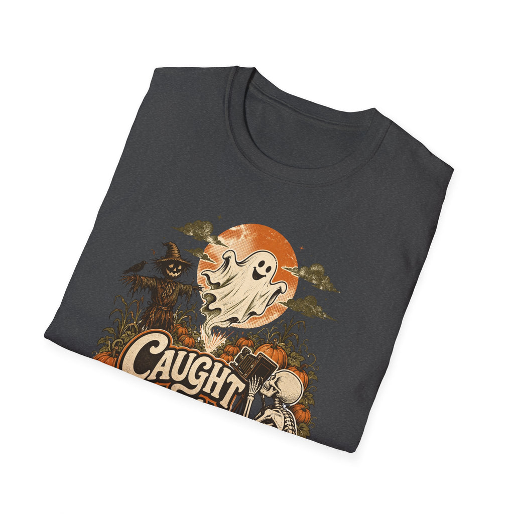 Caught on Camera Vintage T-Shirt ︱ Ghost & Skeleton Vintage Pumpkin Tee