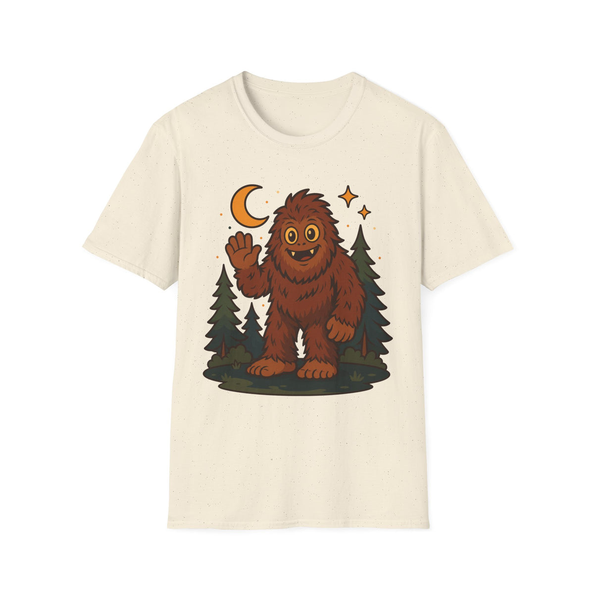 Barkleef the Bigfoot T-Shirt | Cute Sasquatch Waving Tee