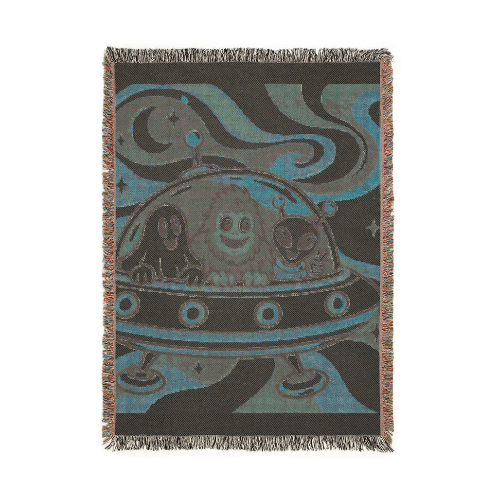 Woven Blanket — Retro UFO P.R.O.O.F. Throw Blanket