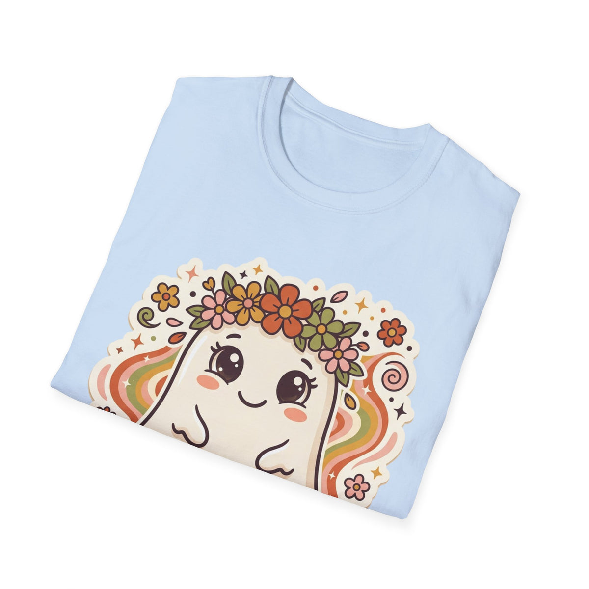 Flower Hippie Ghost ︱ Floral Flower Crown Kawaii Spirit Shirt