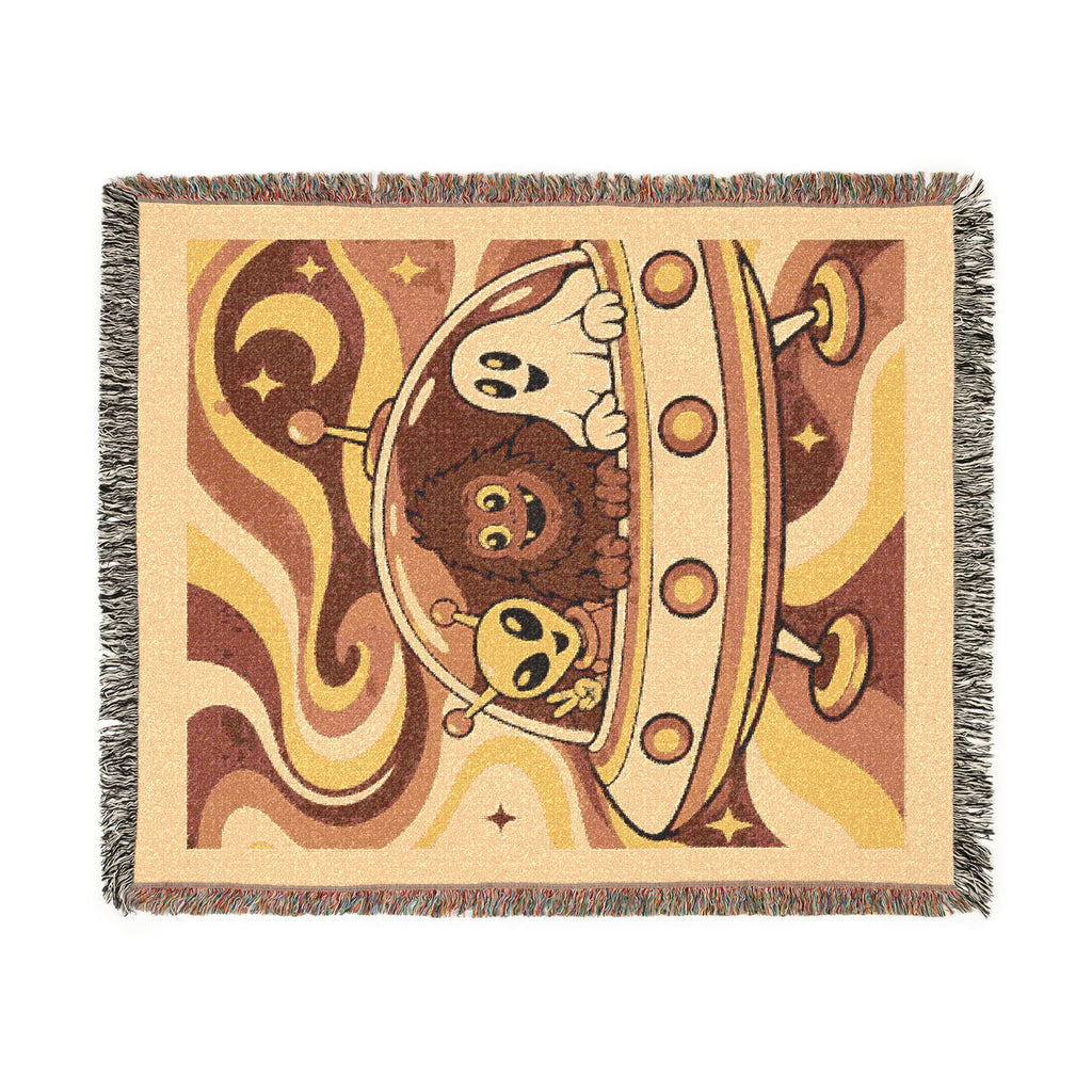Woven Blanket — Retro UFO P.R.O.O.F. Throw Blanket