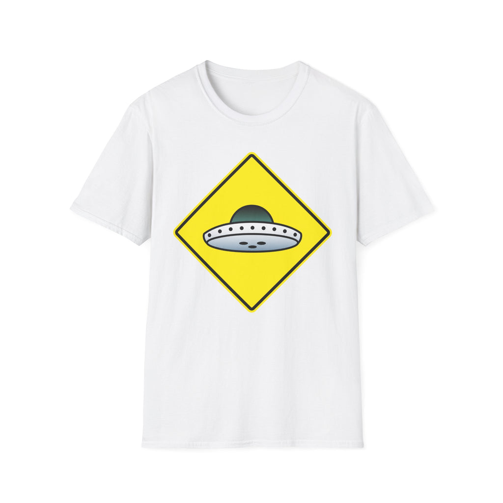 UFO Crossing T‑Shirt ︱ Retro Warning Sign Alien UFO Tee