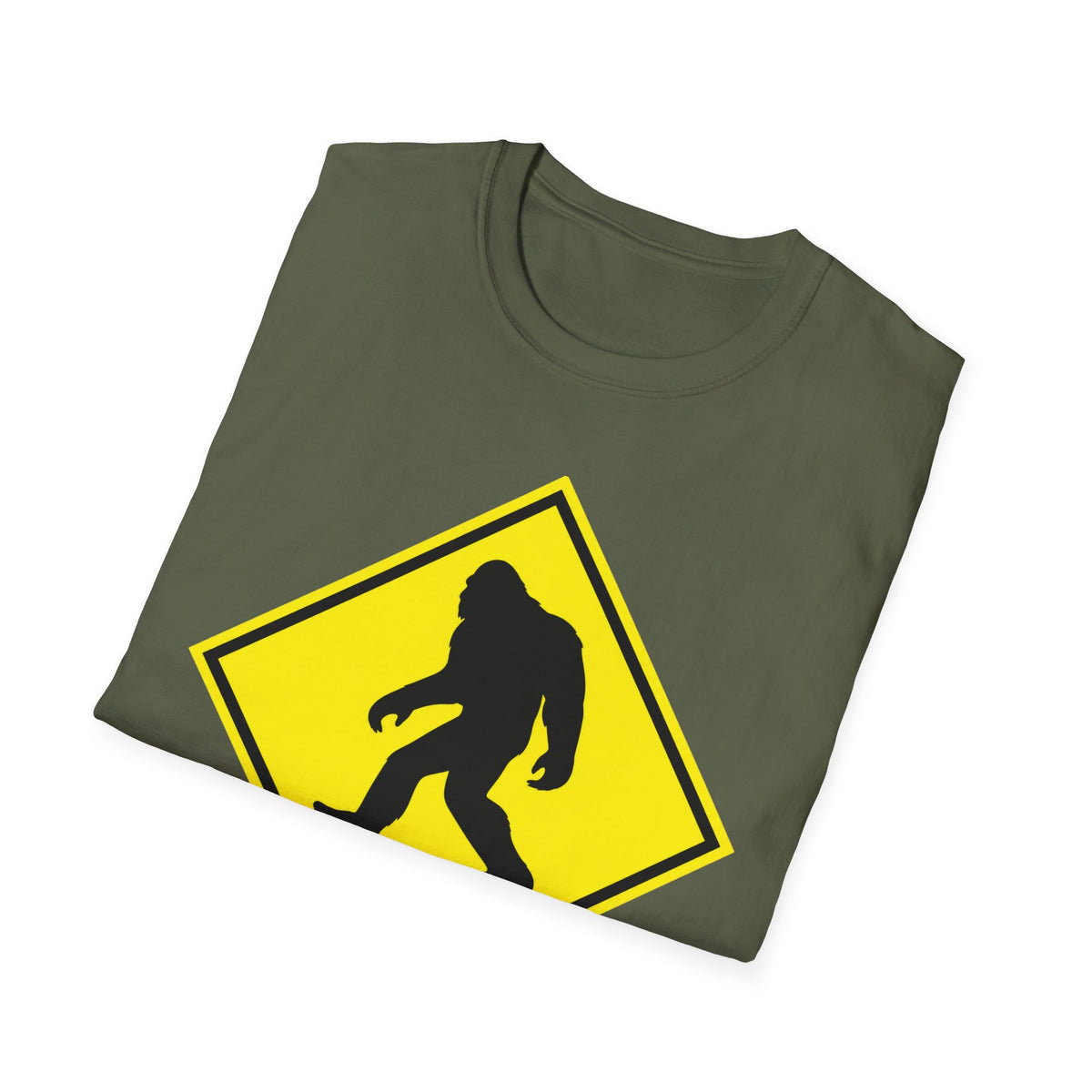 Bigfoot Crossing T‑Shirt ︱ Retro Warning Sign Tee