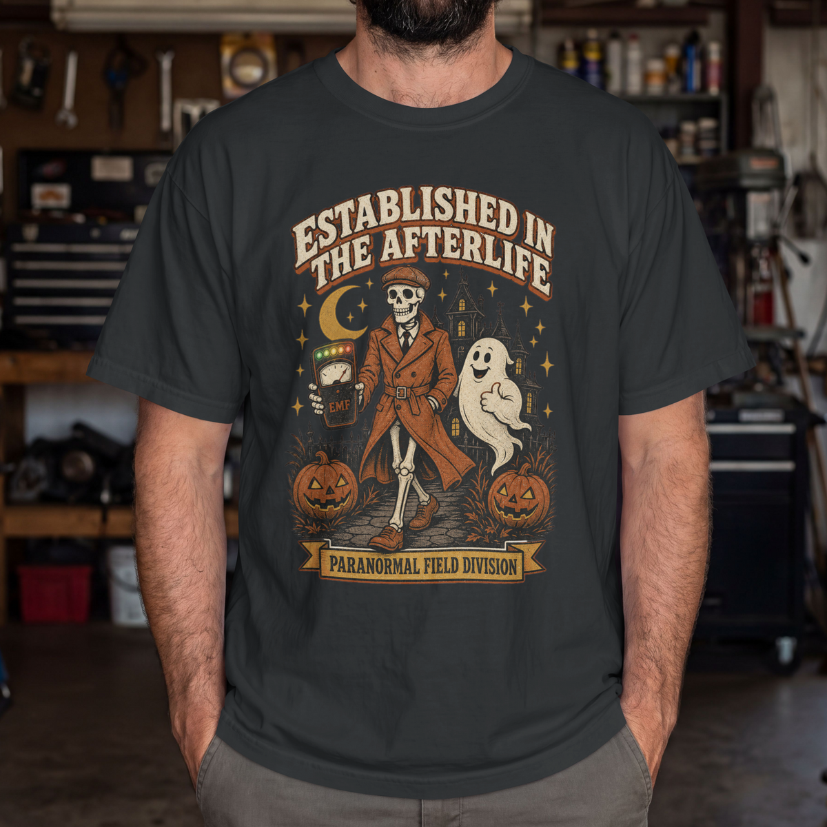 Established in the Afterlife T-Shirt — Paranormal Field Investigator Tee