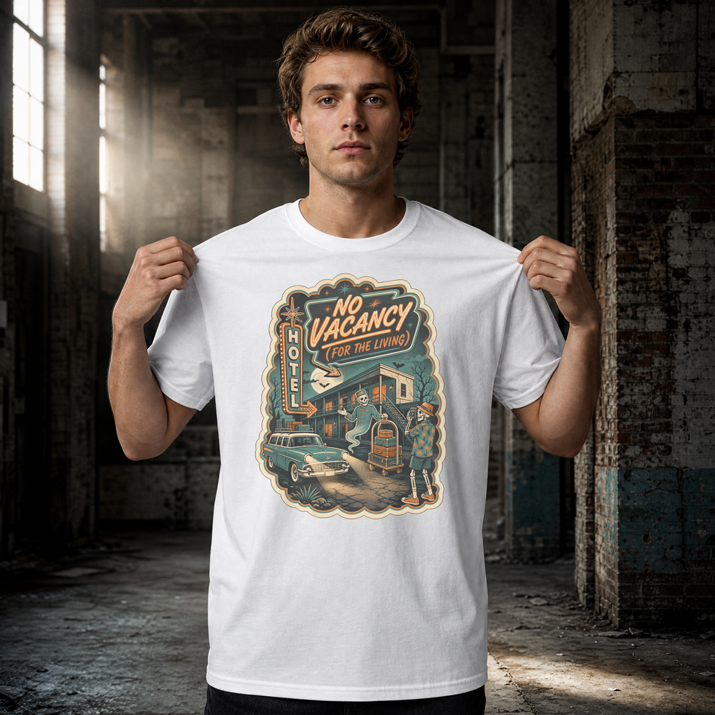 No Vacancy Motel T-Shirt ︱Ghost Vintage Road Trip Graphic Tee