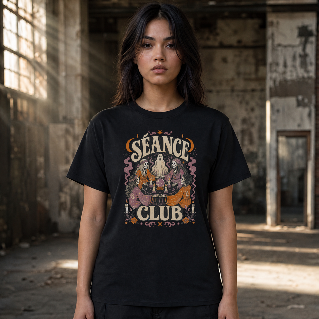 Seance Club T-Shirt ︱ Retro Ghost & Crystal Ball Tee