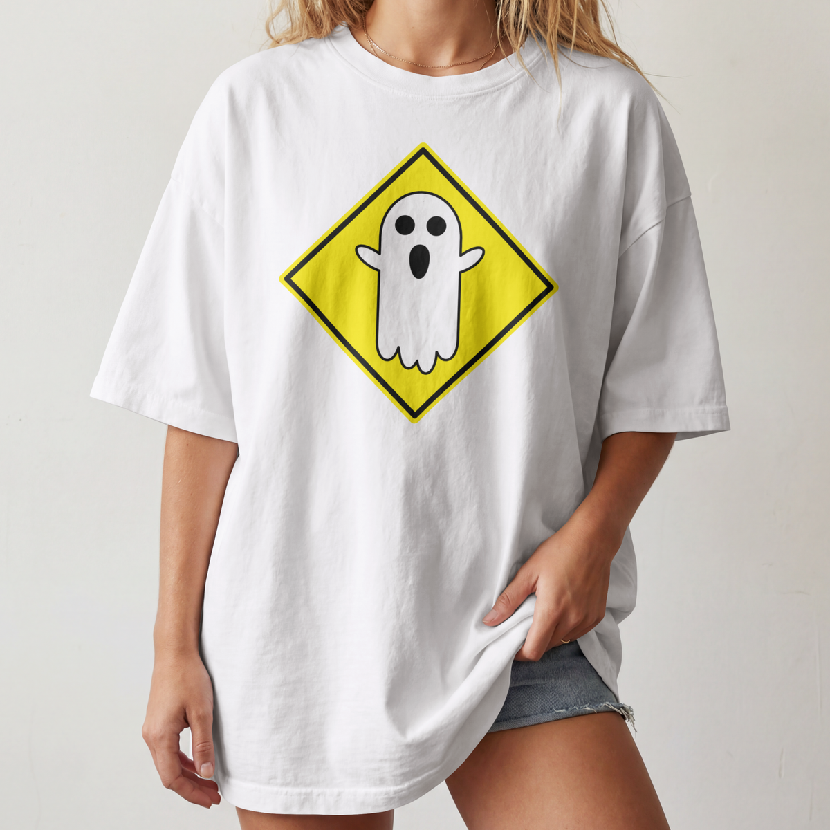 Ghost Crossing T-Shirt ︱ Retro Warning Sign Tee