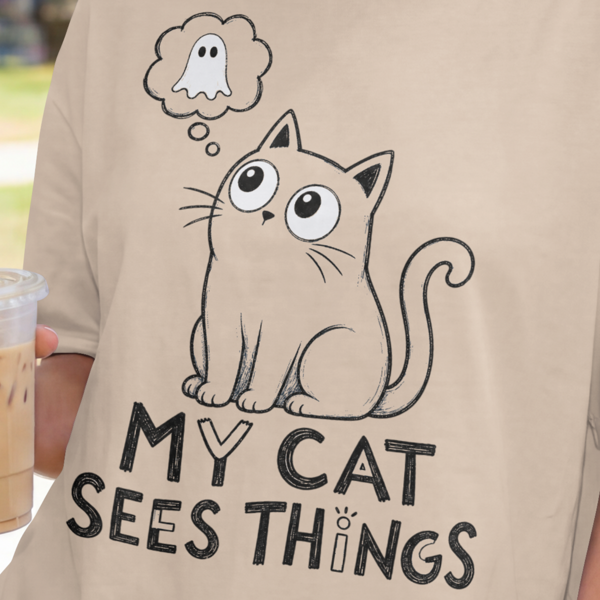 My Cat Sees Things T-Shirt ︱ Cute Paranormal Cat Tee