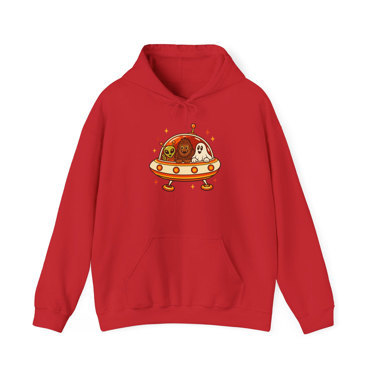 P.R.O.O.F. Team in the Flying Saucer Hooded Sweatshirt | Vintage Paranormal Hoodie