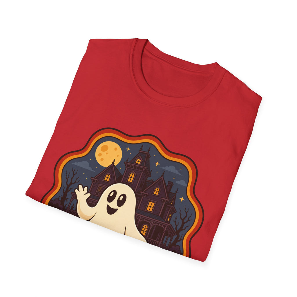 Spooklee the Spectral Ghost T-Shirt | Kawaii ghost Waving Tee