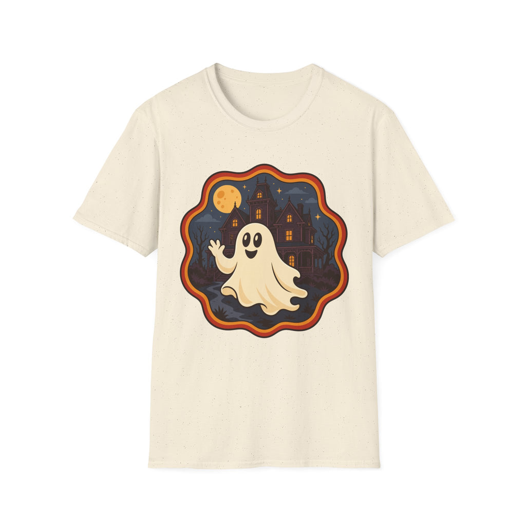 Spooklee the Spectral Ghost T-Shirt | Kawaii ghost Waving Tee