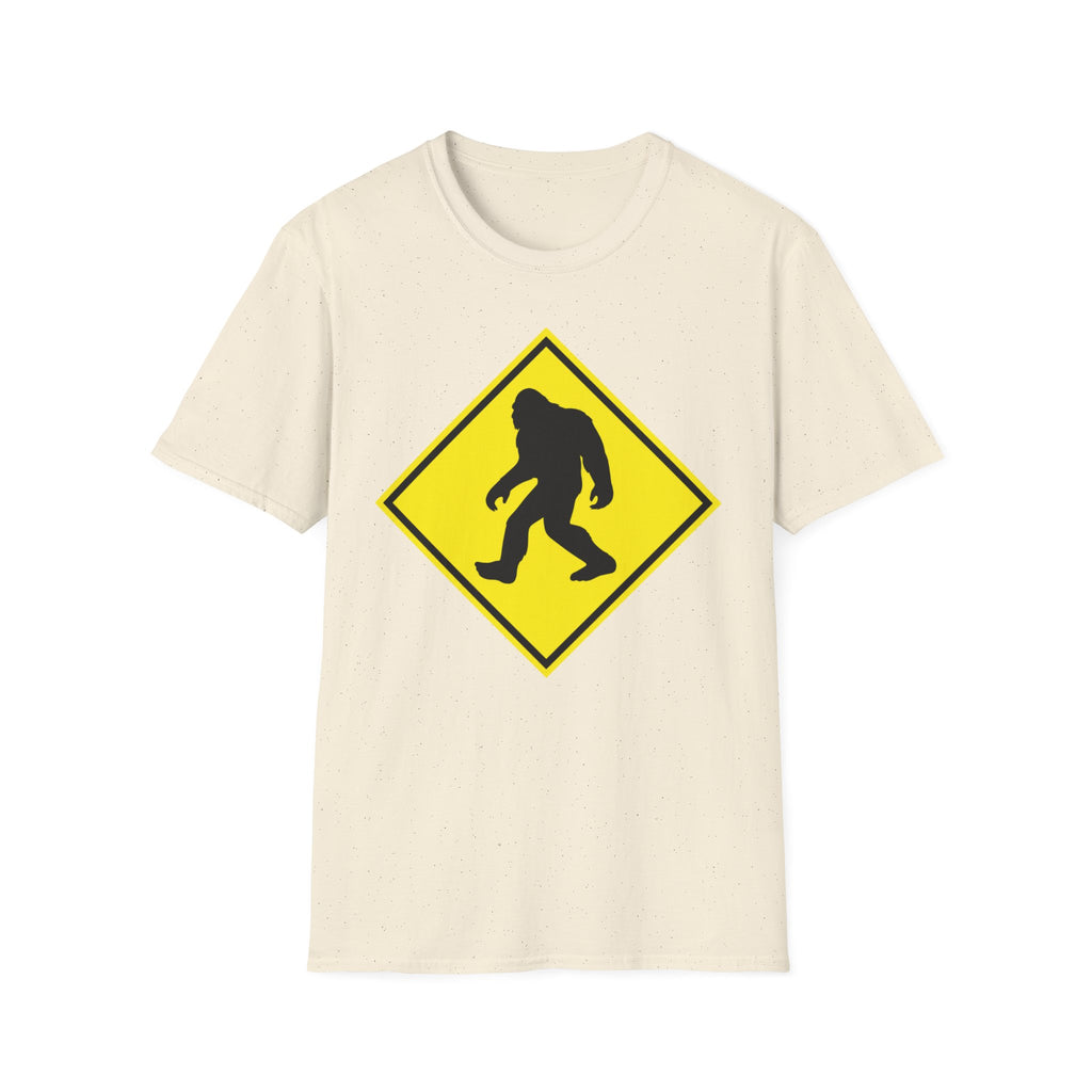 Bigfoot Crossing T‑Shirt ︱ Retro Warning Sign Tee