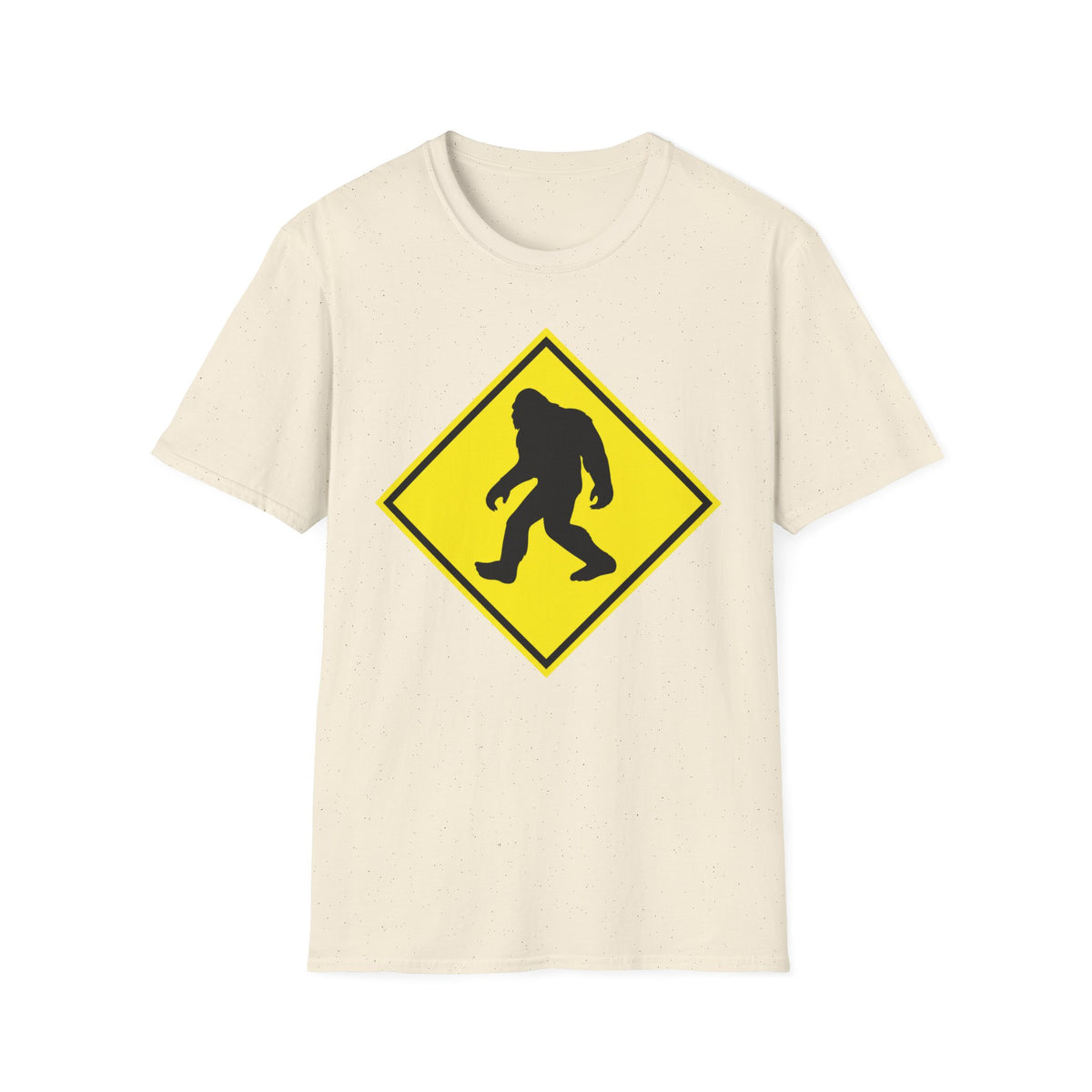 Bigfoot Crossing T‑Shirt ︱ Retro Warning Sign Tee