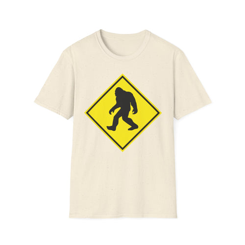 Bigfoot Crossing T‑Shirt ︱ Retro Warning Sign Tee