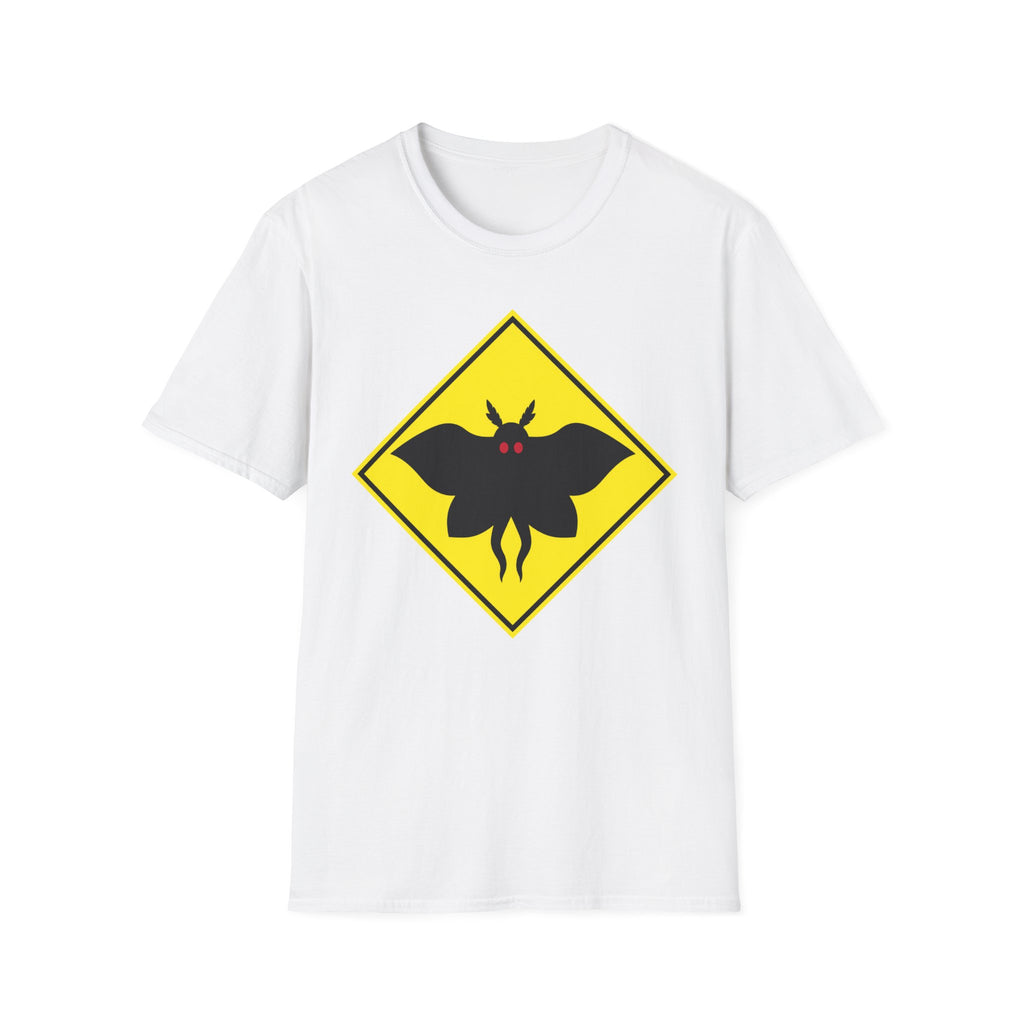 Mothman Crossing  T-Shirt ︱ Retro Yellow Warning Sign Tee