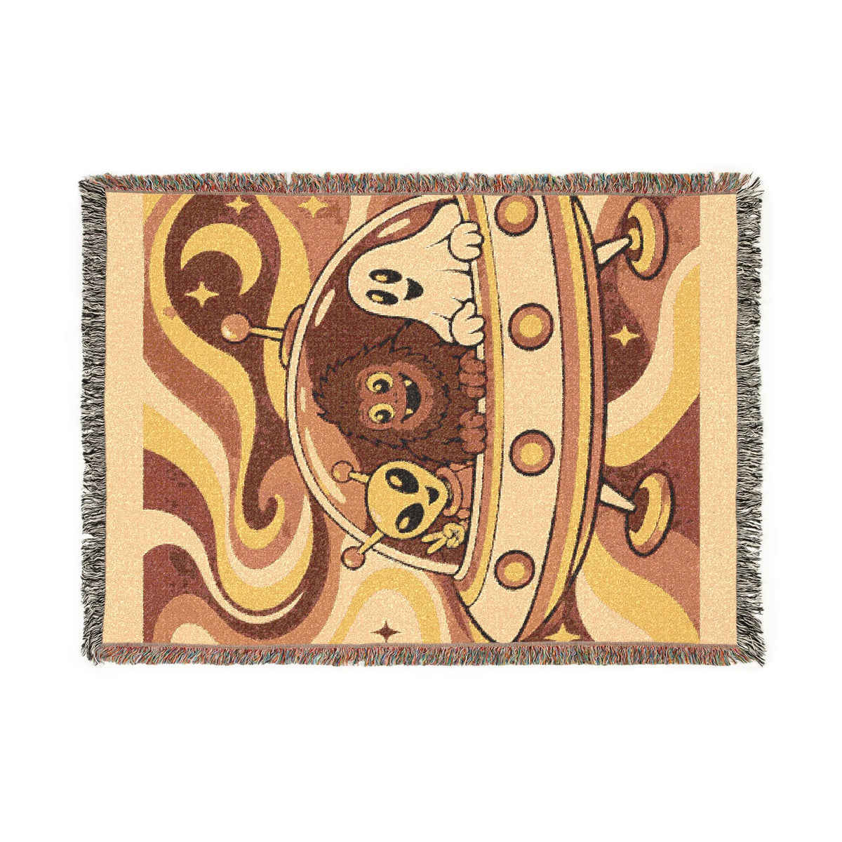 Woven Blanket — Retro UFO P.R.O.O.F. Throw Blanket
