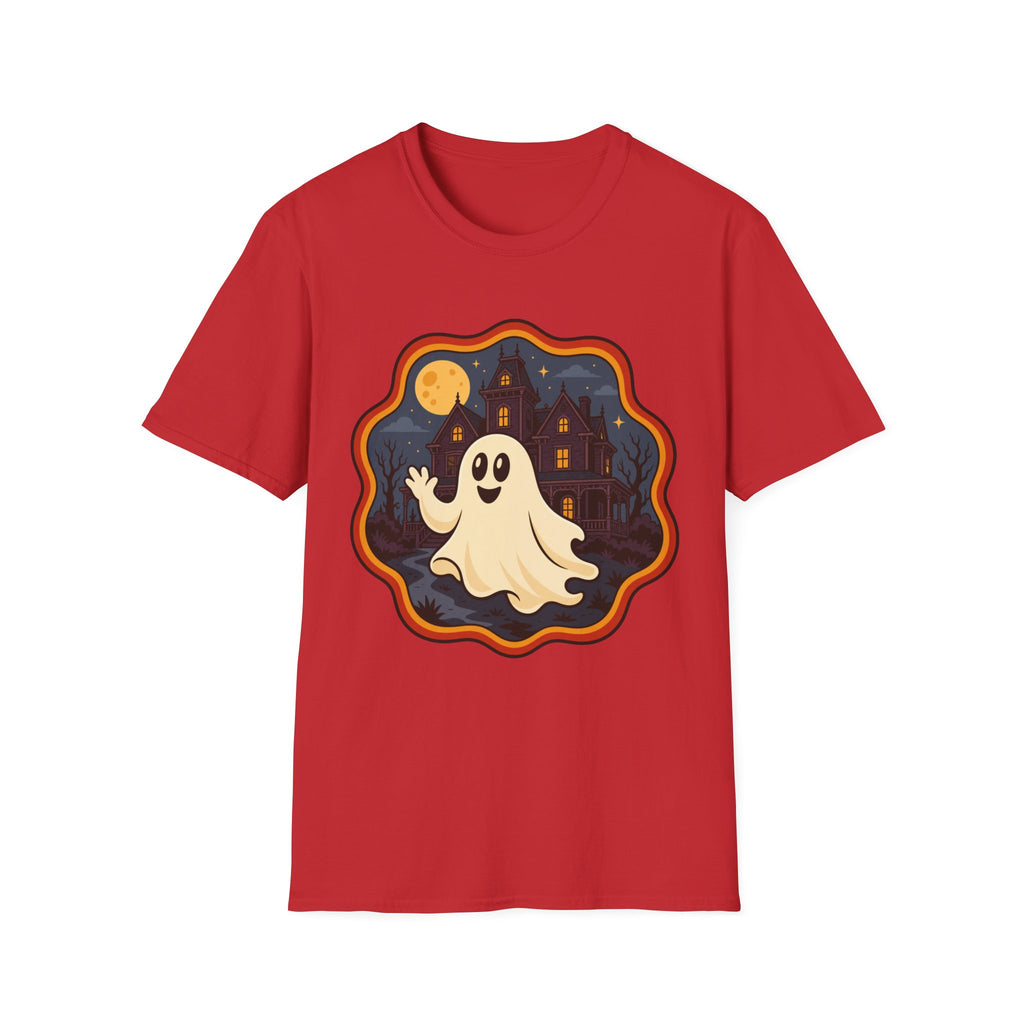 Spooklee the Spectral Ghost T-Shirt | Kawaii ghost Waving Tee