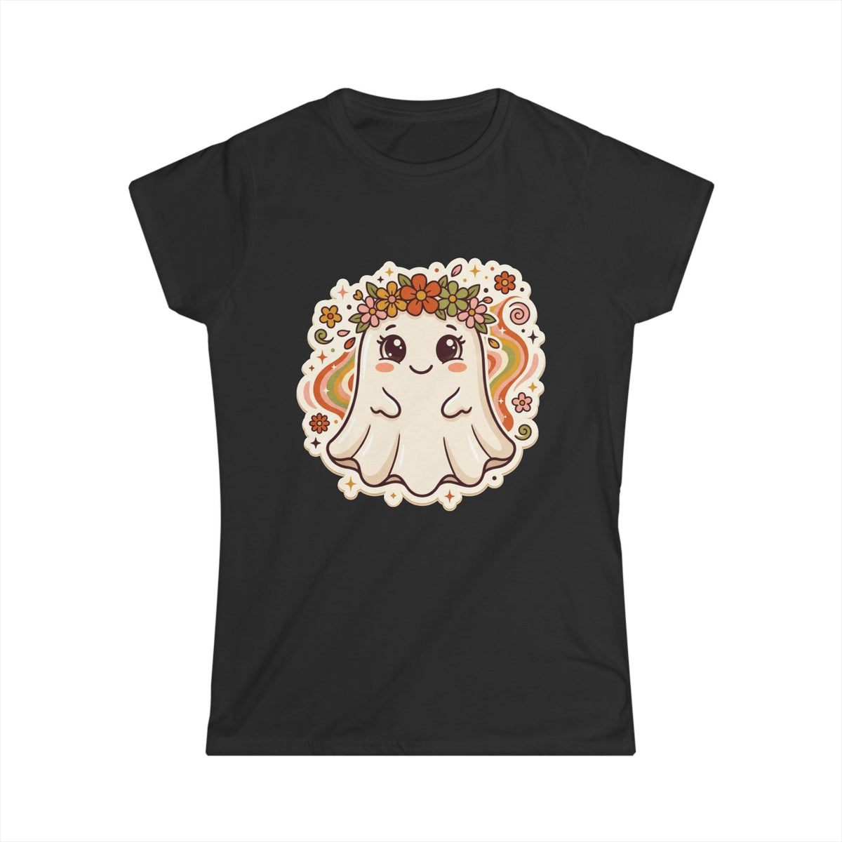 Women's Flower Hippie Ghost ︱ Semi-fitted Tee