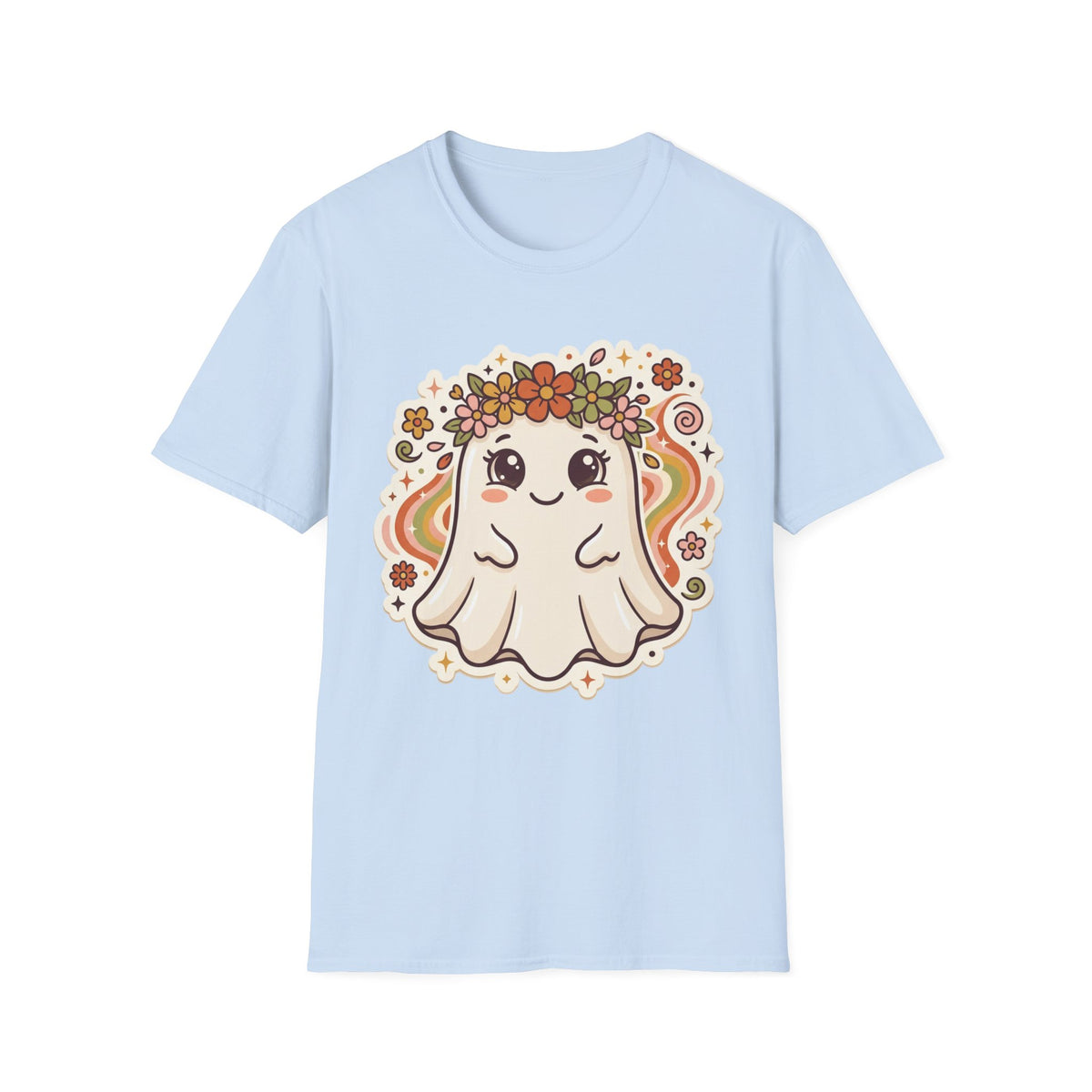 Flower Hippie Ghost ︱ Floral Flower Crown Kawaii Spirit Shirt