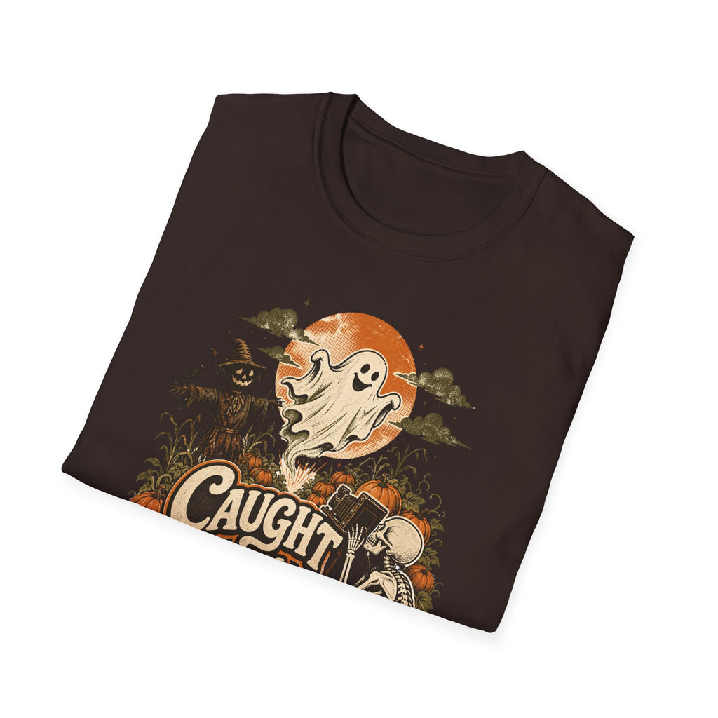 Caught on Camera Vintage T-Shirt ︱ Ghost & Skeleton Vintage Pumpkin Tee