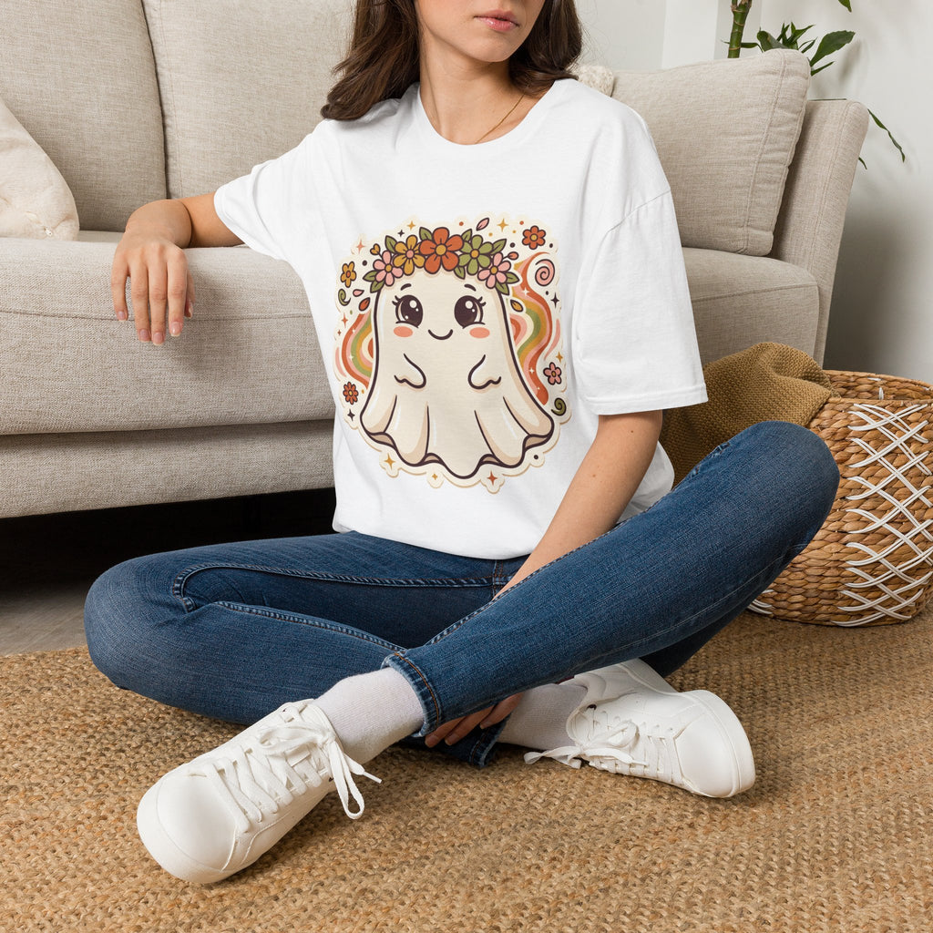 Flower Hippie Ghost ︱ Floral Flower Crown Kawaii Spirit Shirt