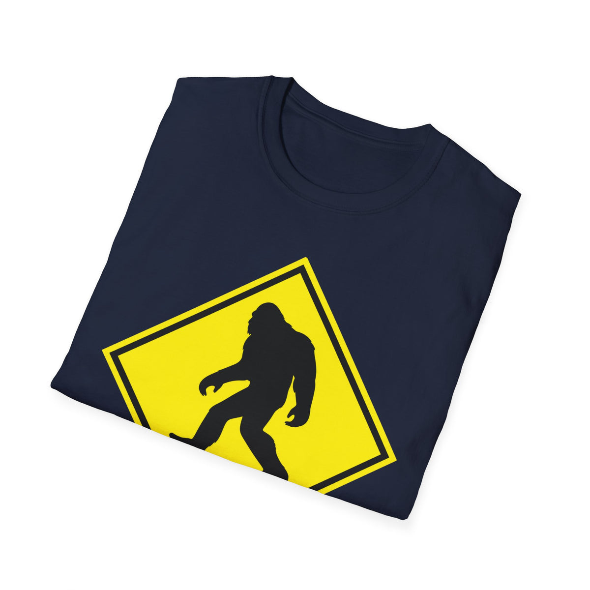 Bigfoot Crossing T‑Shirt ︱ Retro Warning Sign Tee