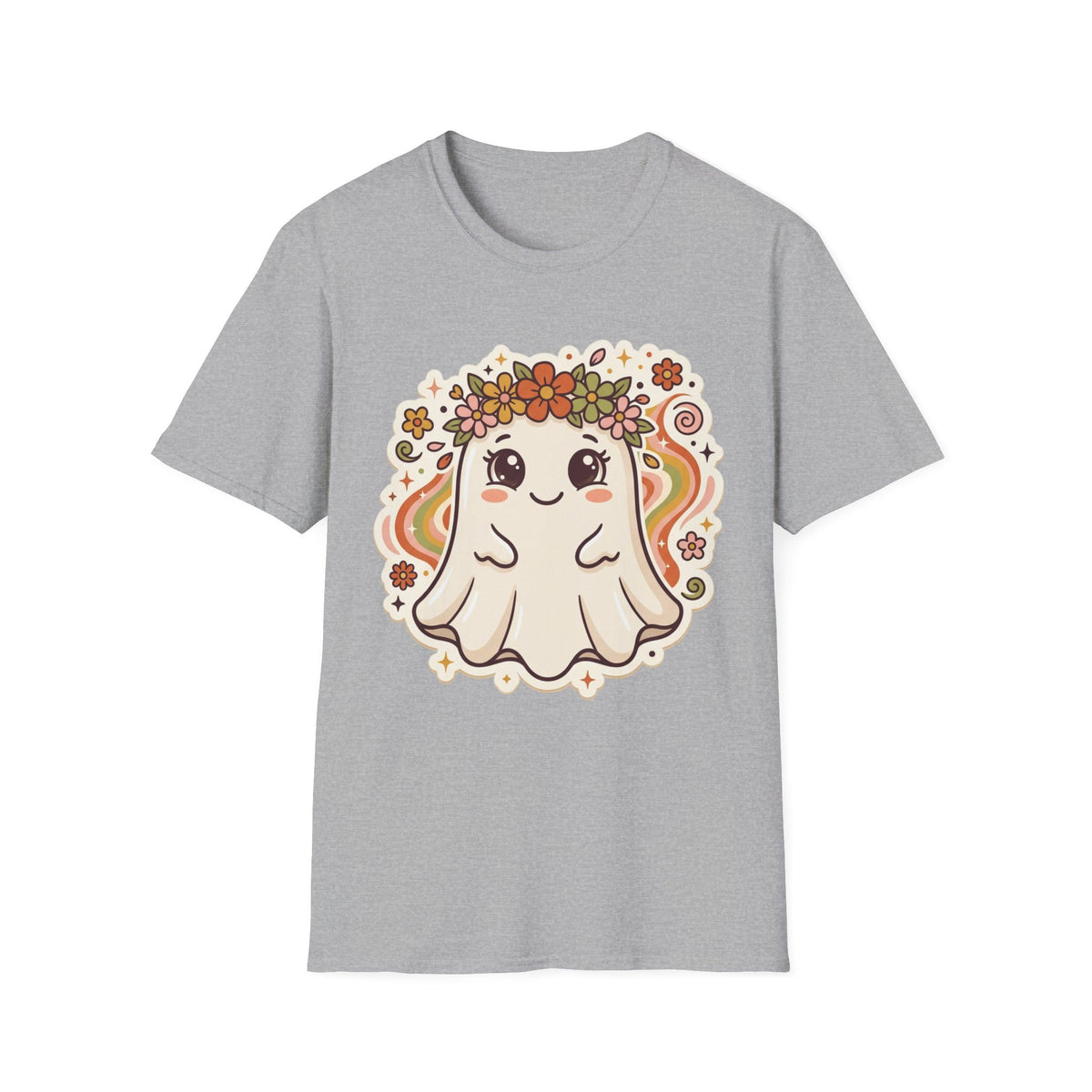 Flower Hippie Ghost ︱ Floral Flower Crown Kawaii Spirit Shirt